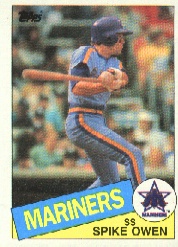 1985 Topps Baseball Cards      084      Spike Owen